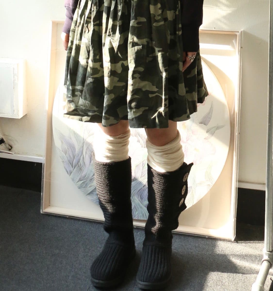 어그 카디 블랙 니트 부츠 상품이미지1