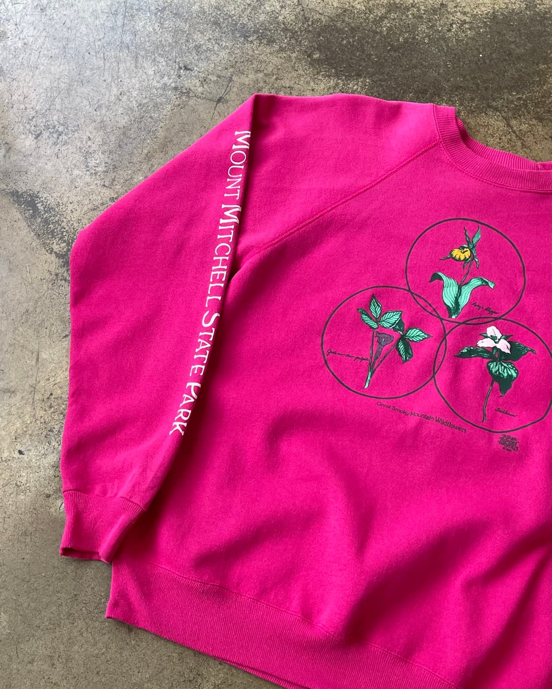 90‘s USA “Wild Flowers” Sweatshirt XL 상품이미지5