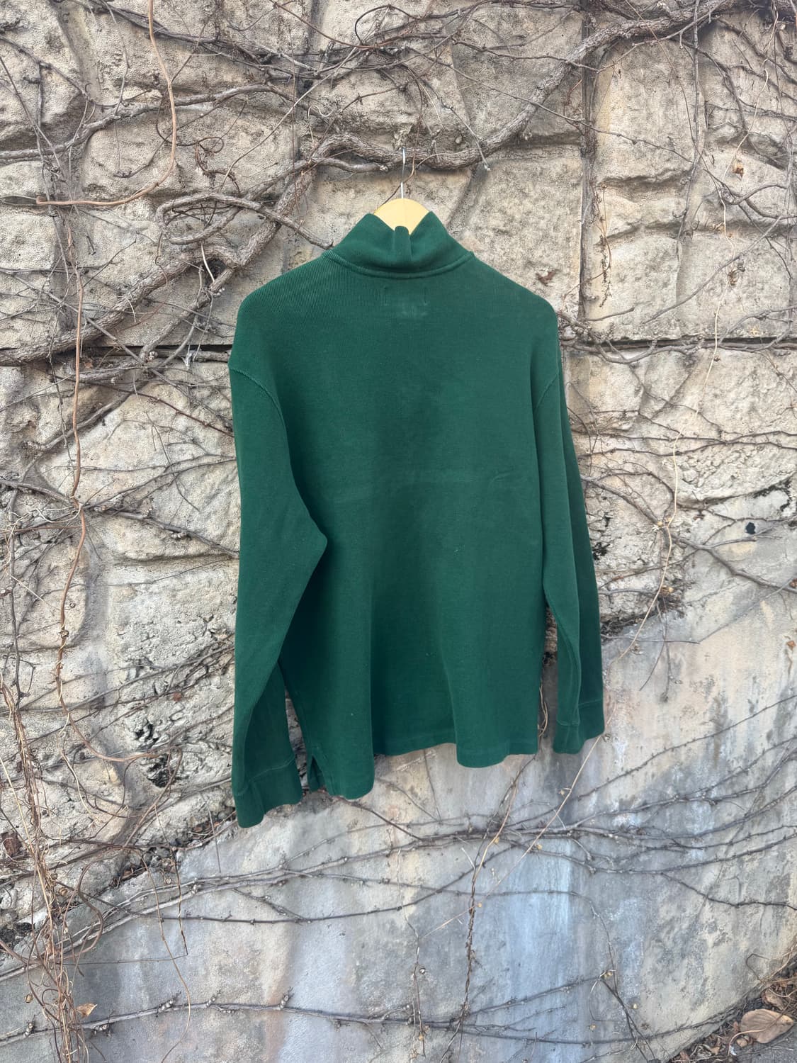 폴로 랄프로렌 빈티지 하프 집업 니트 스웻 셔츠 그린 상품이미지4