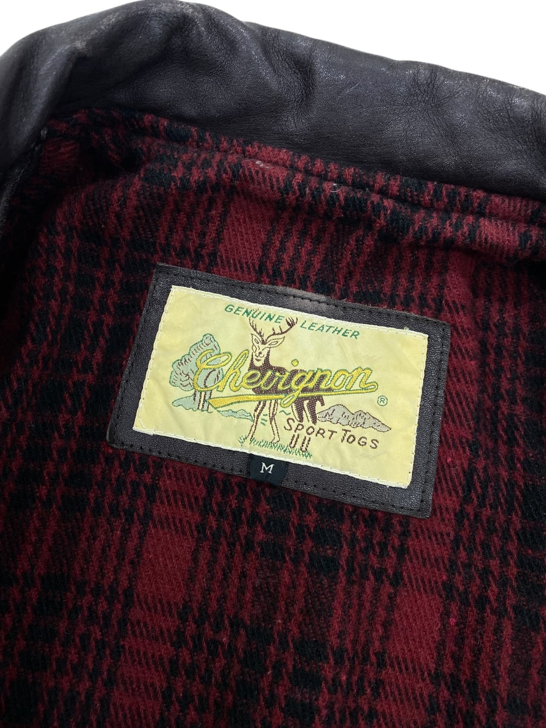 8-90‘s chevignon 소가죽 헌팅 자켓 상품이미지9