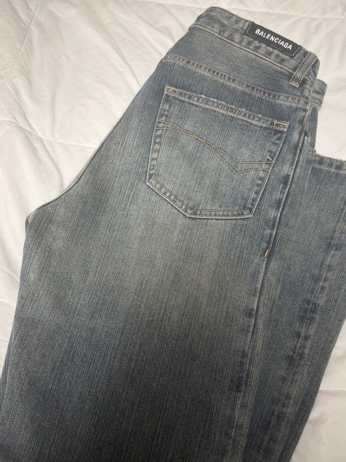 발렌시아가 부츠컷 데님팬츠 라이트 블루  S 상품이미지4