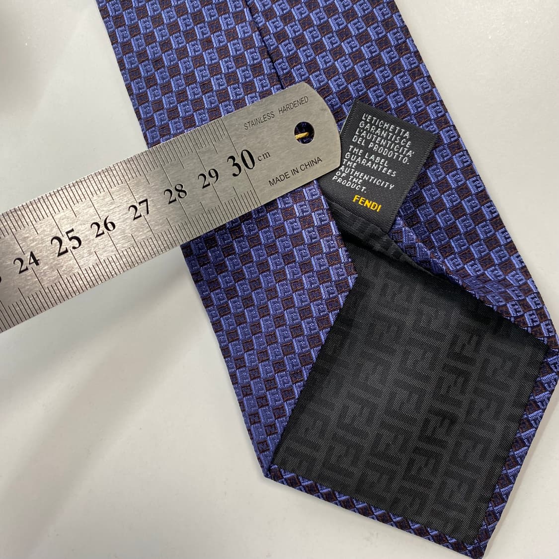 새상품급 펜디 (FENDI) 신형라벨 FF 모노그램 정품 명품 넥타이 상품이미지7