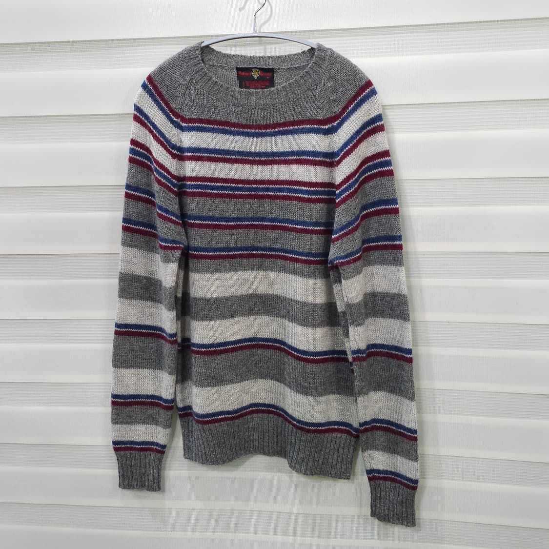 80s ROBERT BRUCE 스트라이프 니트 스웨터- M 상품이미지1