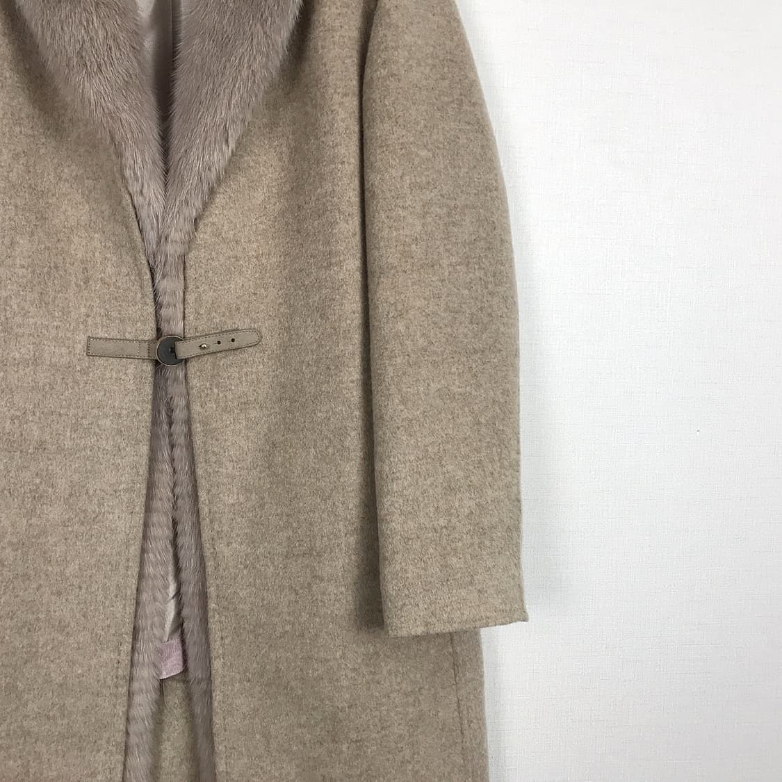 SJ와니 밍크트리밍 울 캐시미어 코트 여성77 상품이미지4