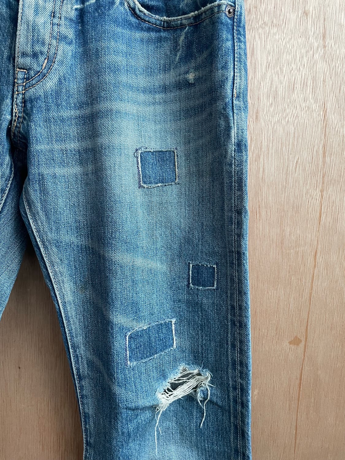 히스테릭 글래머 패치워크 데님 팬츠 상품이미지5