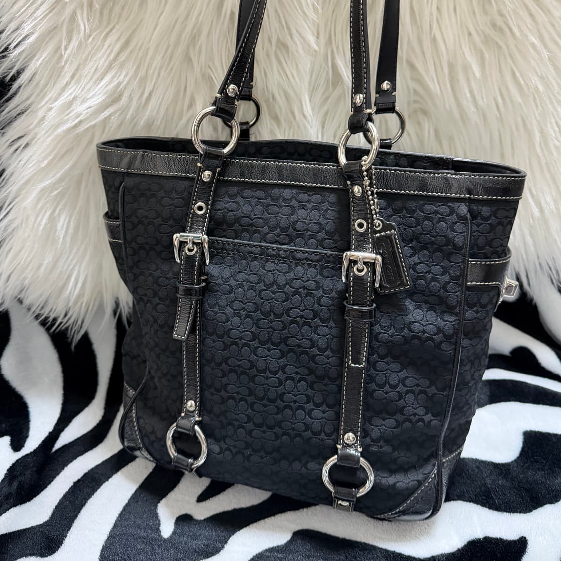 vintage coach signature tote bag 상품이미지1