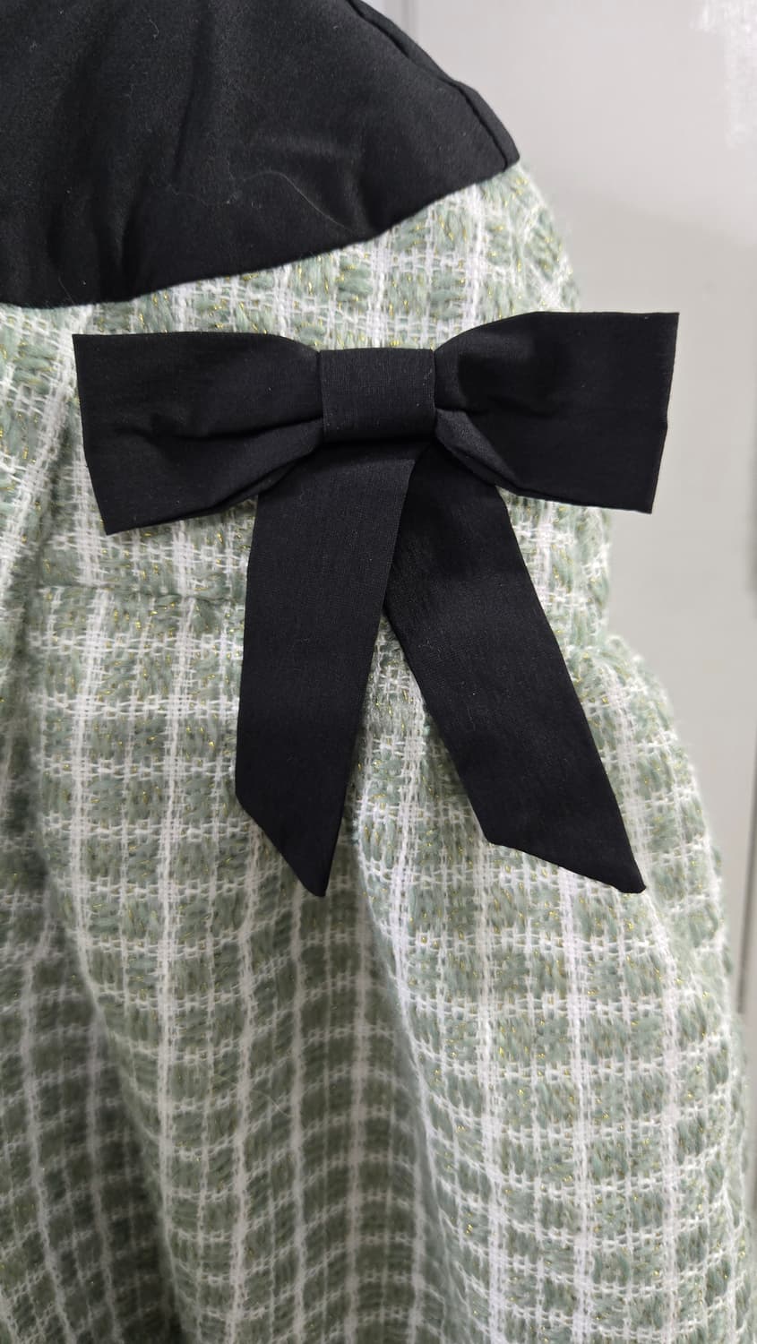 듀이듀이 트위드 원피스 민트 상품이미지6