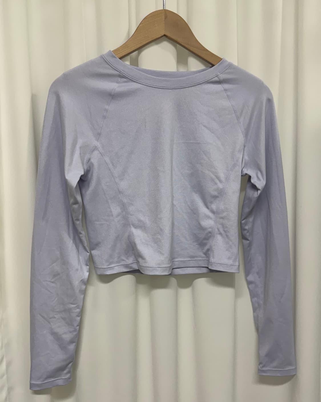 Andar 안다르 에어터치 긴팔 크롭 퍼플헤더 상품이미지1