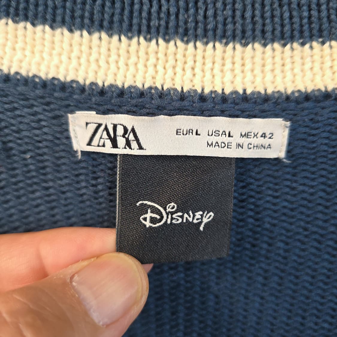 자라(ZARA) 디즈니 미키 니트 가디건 네이비 L 상품이미지6