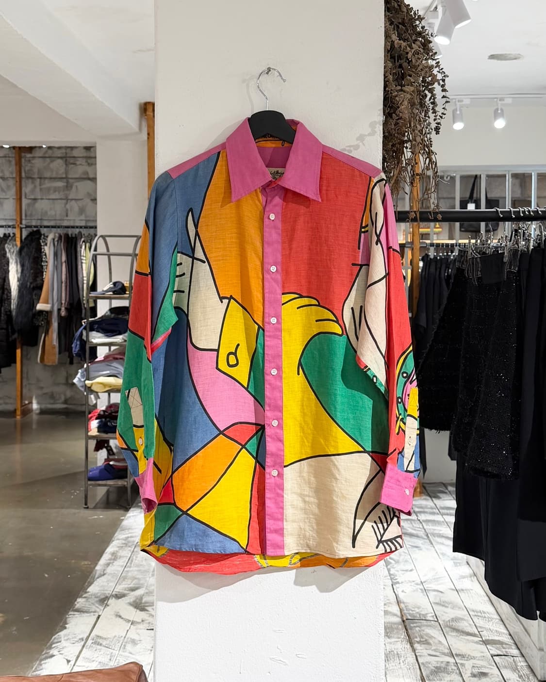 쟝 샤를르 드 카스텔바작 린넨 팝아트 패턴 셔츠 상품이미지1