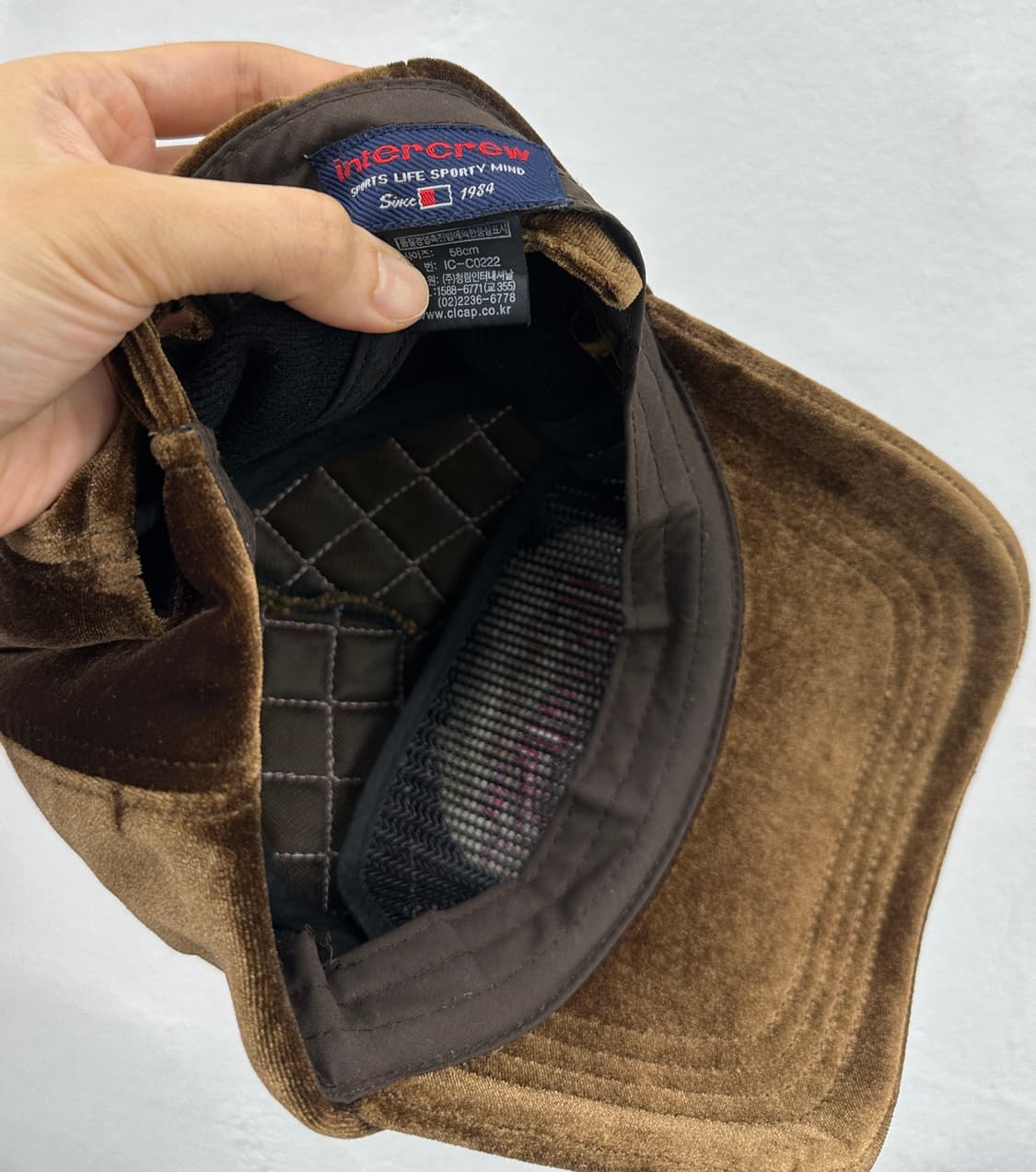 INTERBCREW Velvet vintage brown cap  상품이미지7