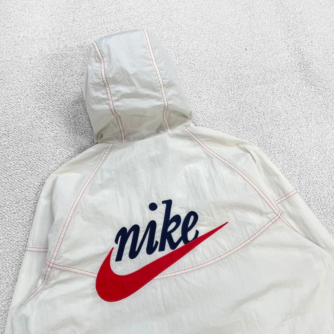 나이키 헤리티지 빅 스우시 아노락 자켓 화이트 상품이미지3