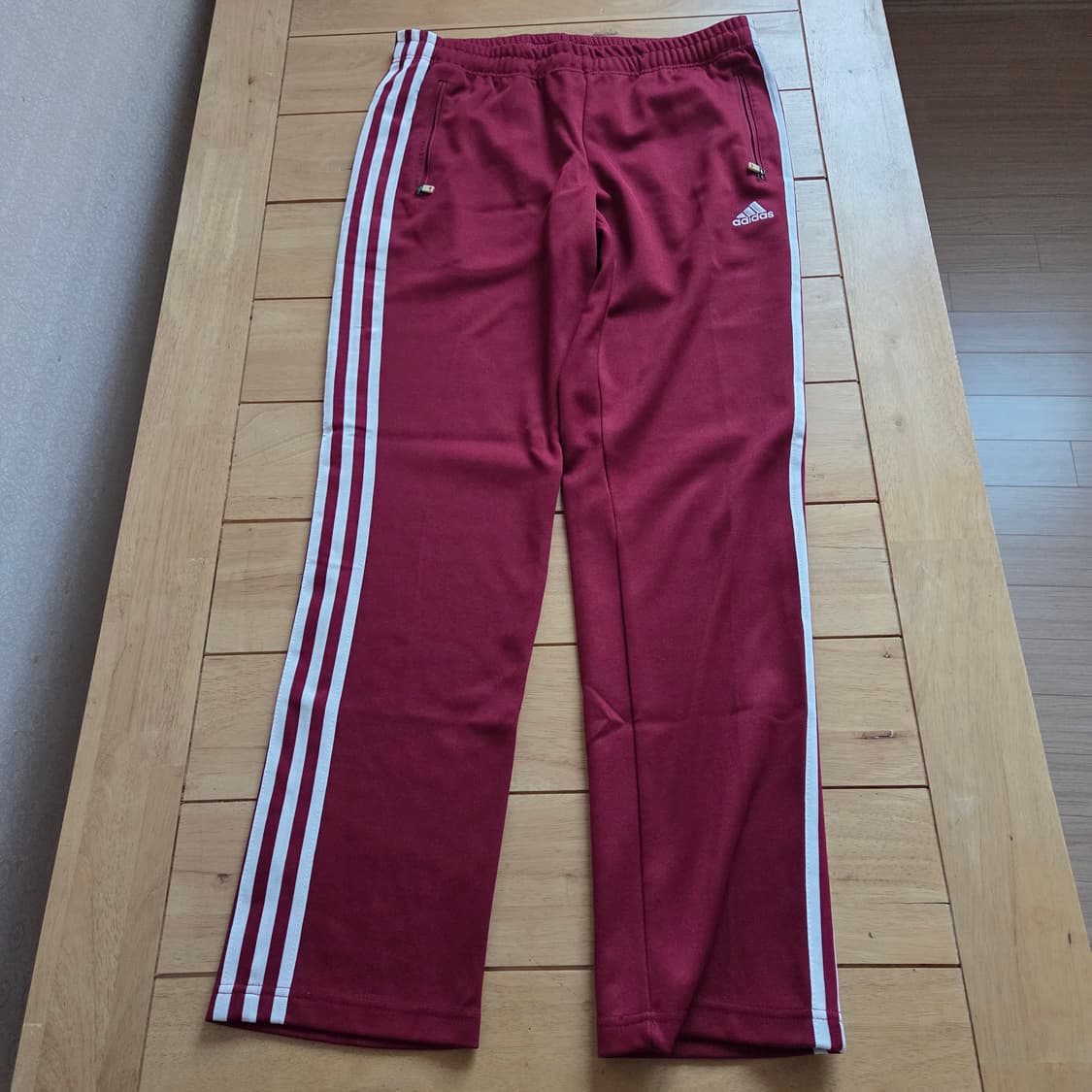 100 아디다스 삼선 트레이닝 팬츠 버건디 바지185 상품이미지1