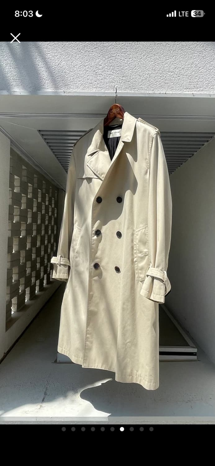 생로랑 파리(Saint Laurent Paris) 베이지 트렌치코트 상품이미지7