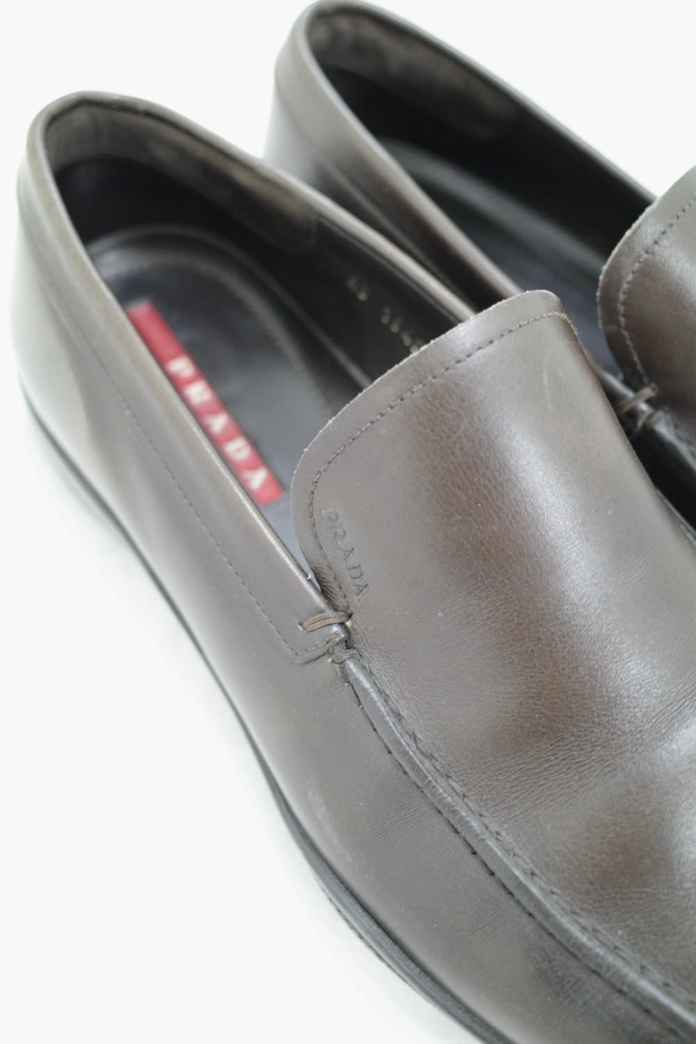 Prada Sports Leather Loafers Dark Brown 상품이미지3