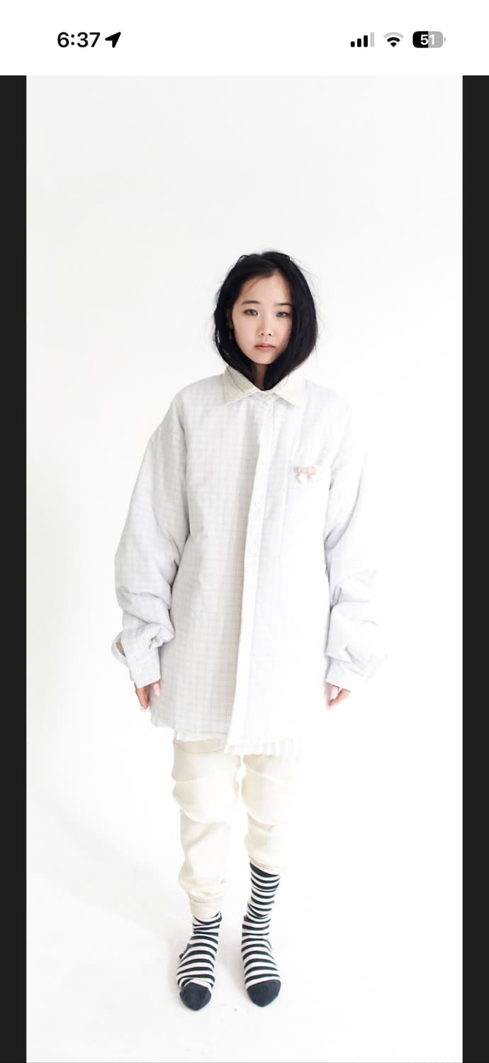 플미가능)샵페어리 패디드 코지 패턴 셔츠 패딩 자켓 체크 페어리 상품이미지1