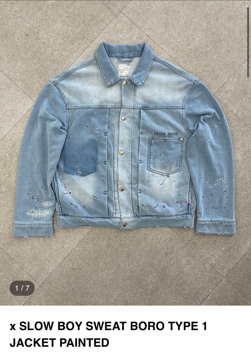 LTS sweat boro type1 jacket 사이즈 1 상품이미지1