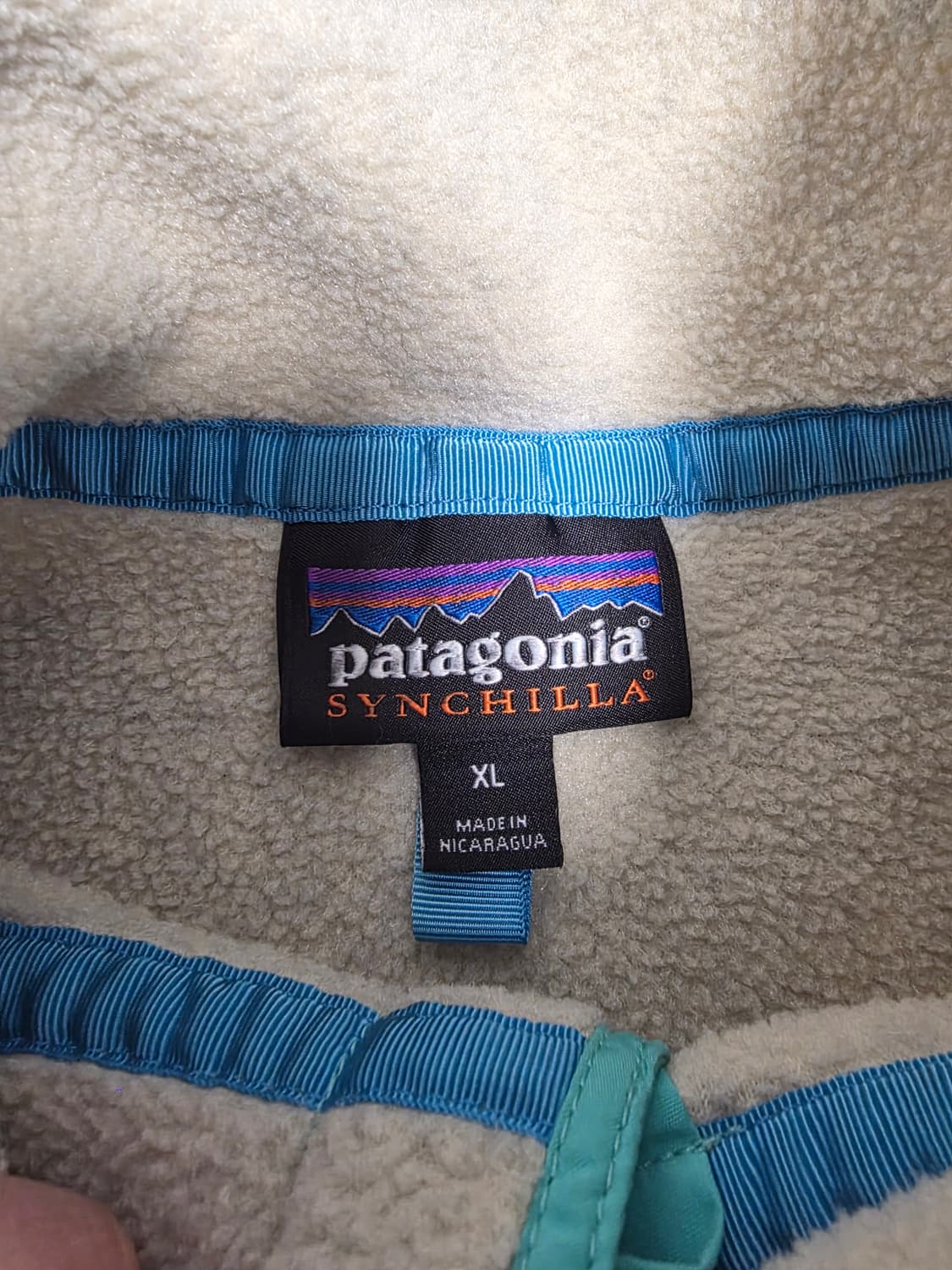 파타고니아 신칠라 라이트웨이트 오트밀/틸그린 우먼 XL 상품이미지2