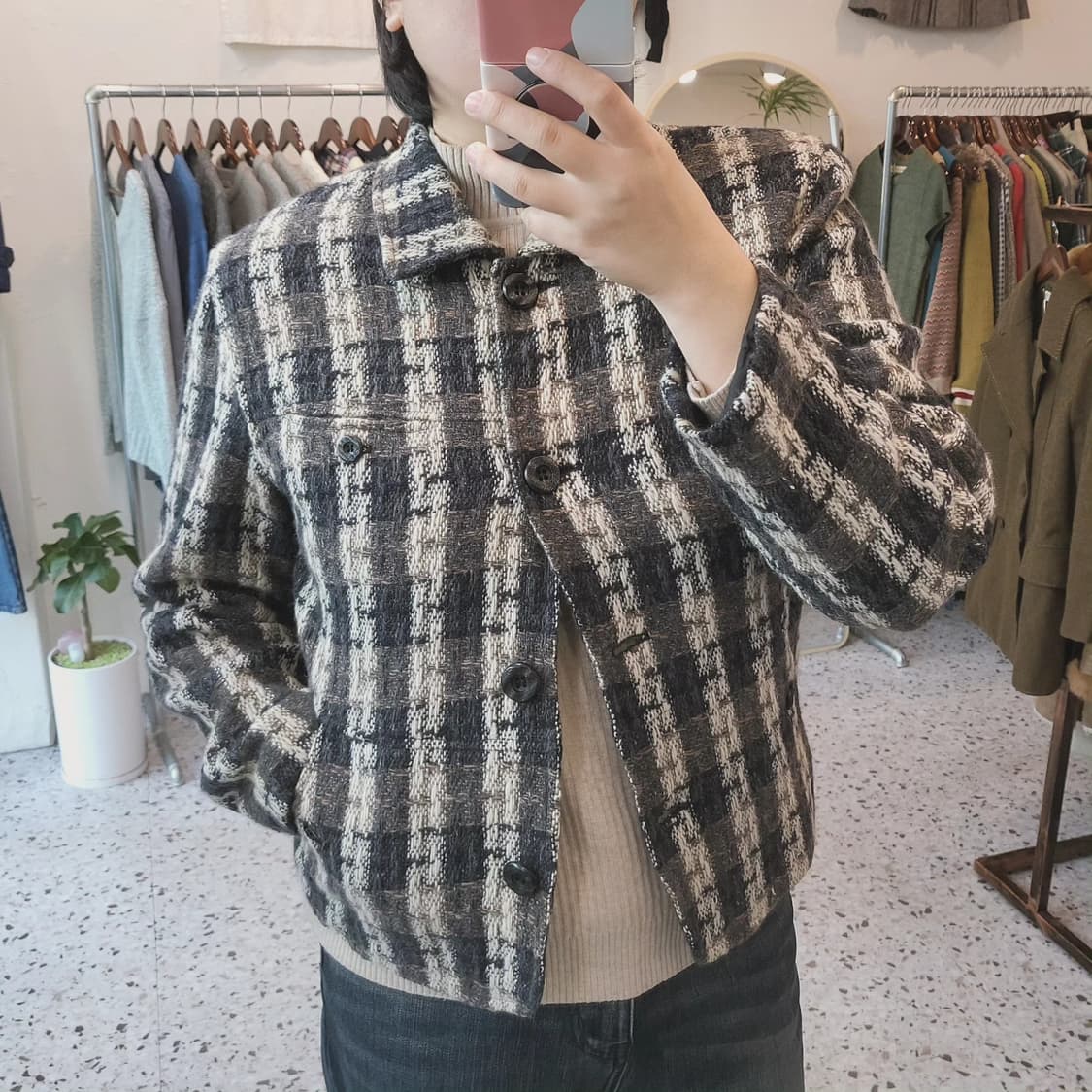 Seaking 트위드 울자켓 상품이미지10