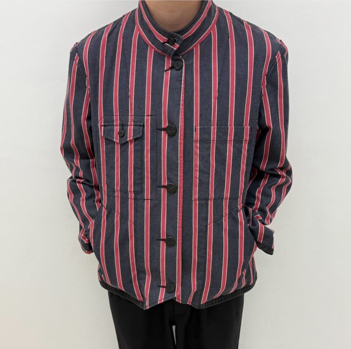 이세이미야케 맨 스트라이프 리버시블 자켓 상품이미지6