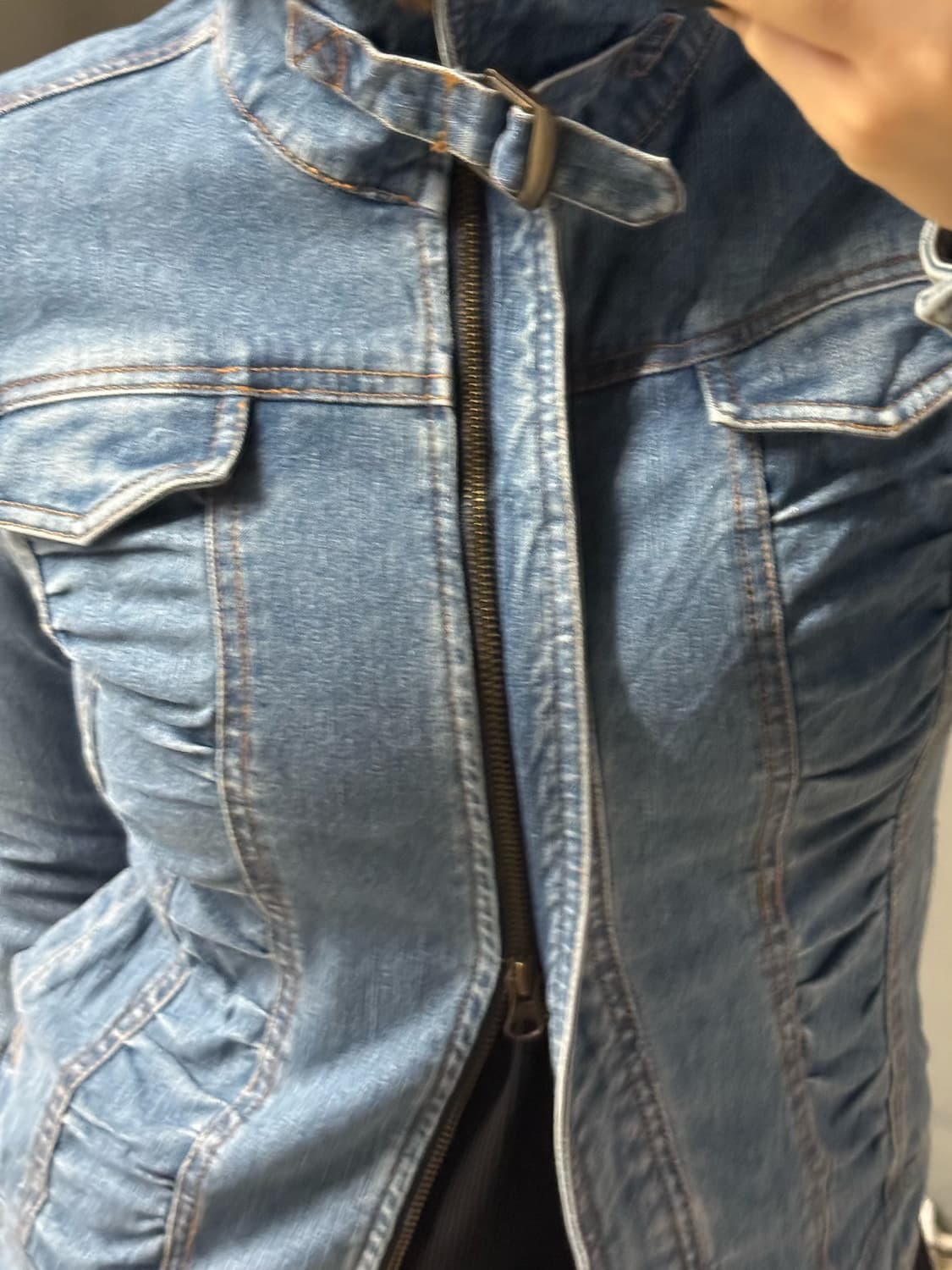 Buckle point shirring 2-way jacket 상품이미지4