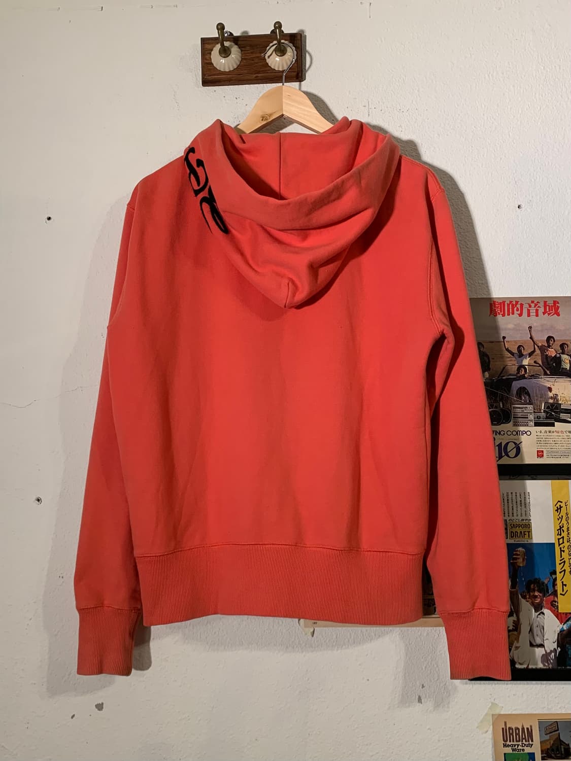 토요엔터프라이즈 체인스티치 수베니어 스컬 오렌지 후드 집업 상품이미지6