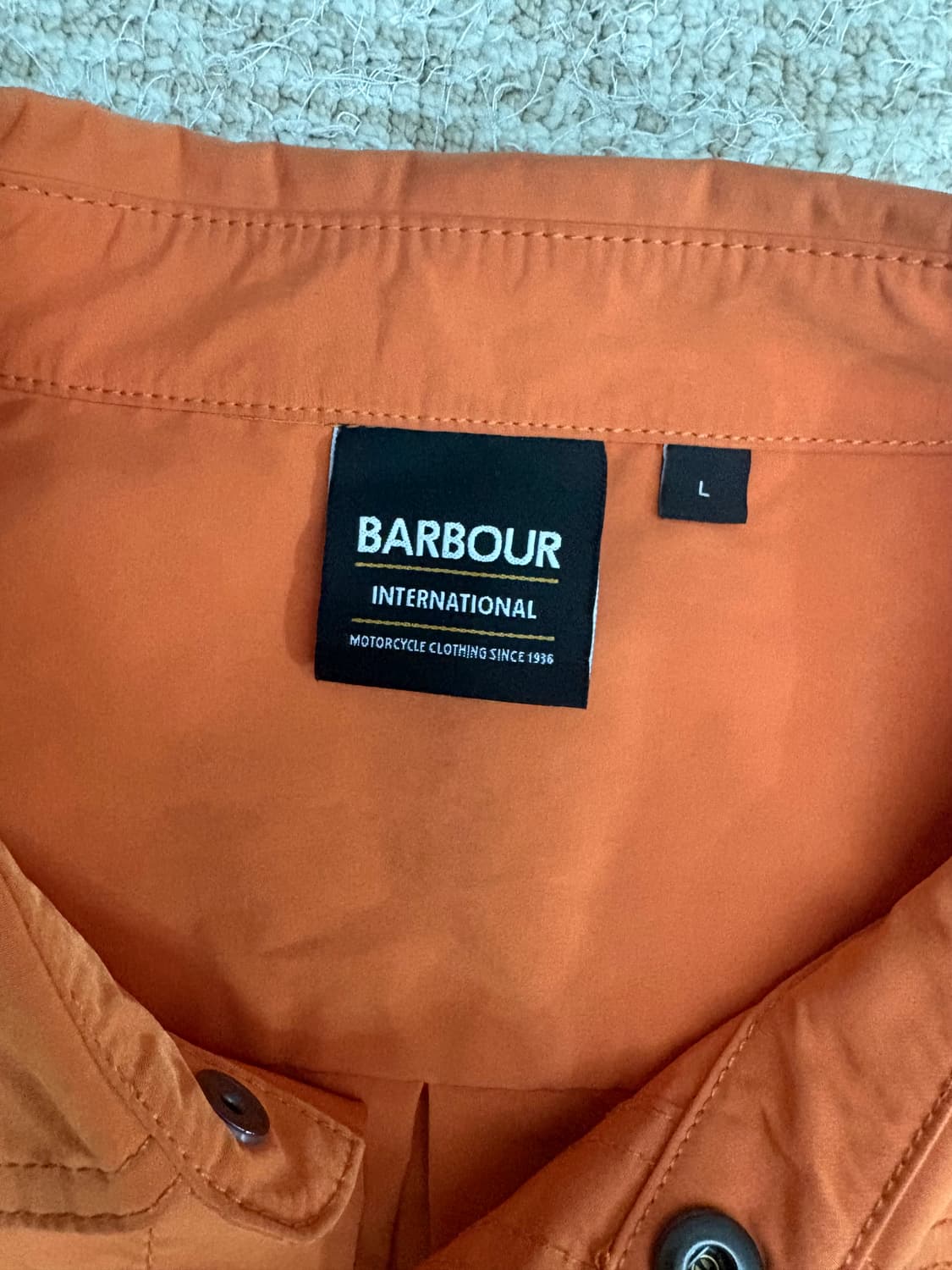 바버 23ss인터내셔널 오렌지 레인셔츠 상품이미지3