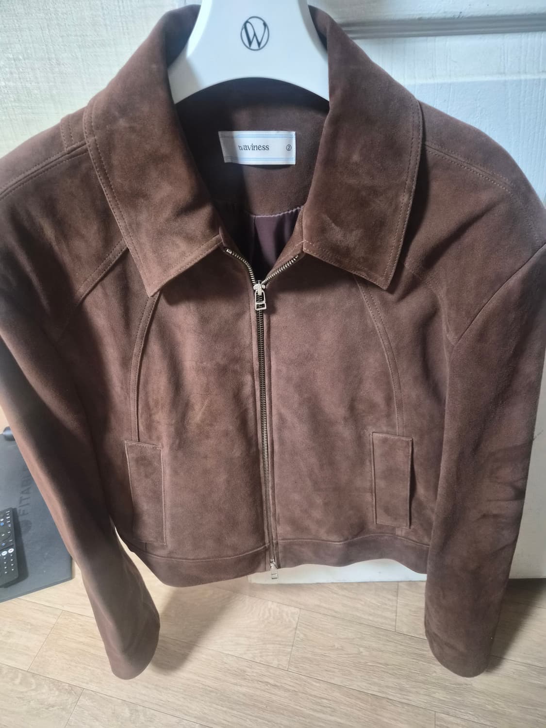 웨이비니스 스웨이드 크롭 자켓 2사이즈  상품이미지1