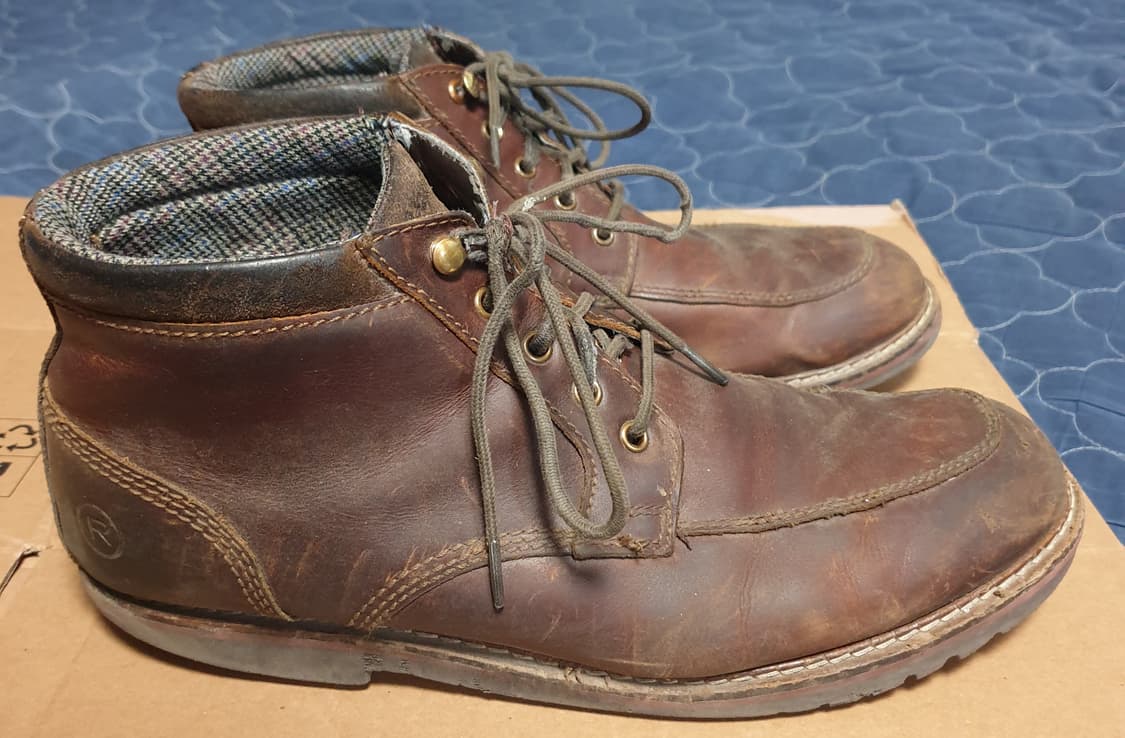 (빈티지) 락포트 소가죽 에이징 미들 워커부츠 브라운 (280) 상품이미지1