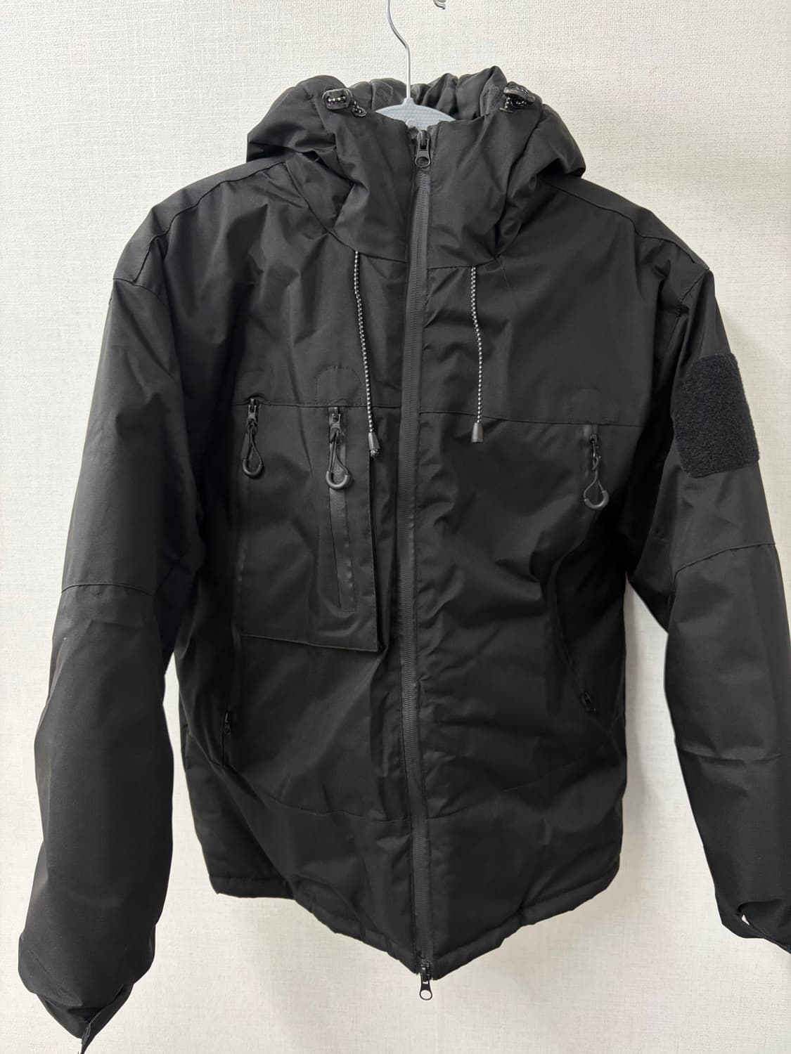 블랙 후드 패딩 바람막이 상품이미지1