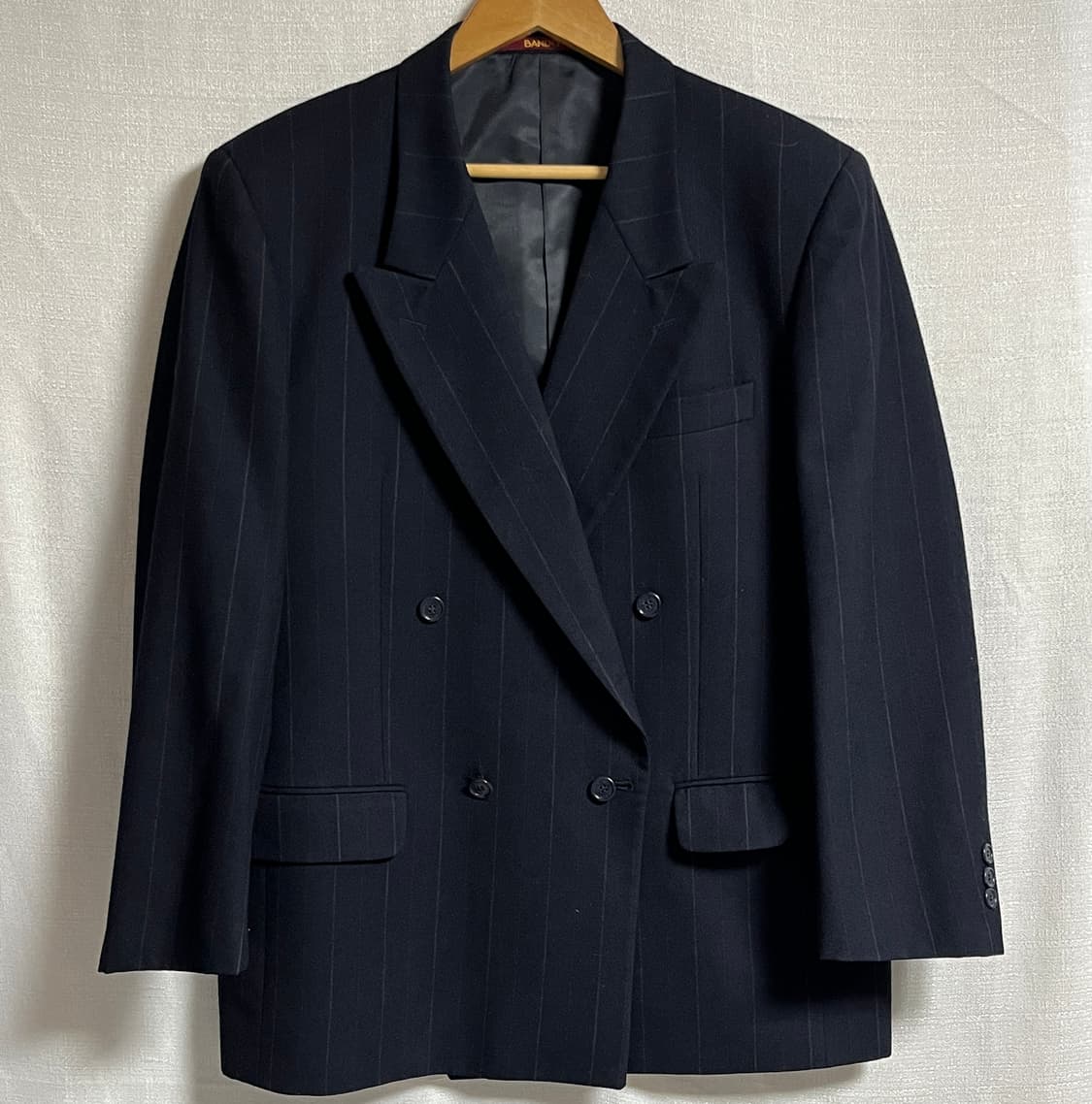 공용 BANDO 핀스트라이프 더블 브레스트 자켓 100 상품이미지1