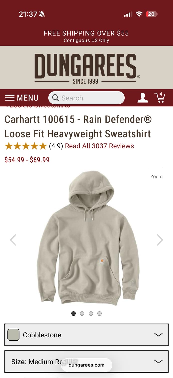 Carhartt Loose Fit Heayweight Hoodie-M 상품이미지3