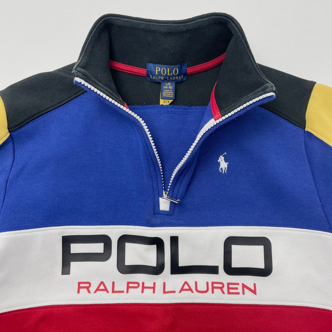 [중고] 폴로 랄프로렌 키즈 컬러블록 하프집업 맨투맨 상품이미지3
