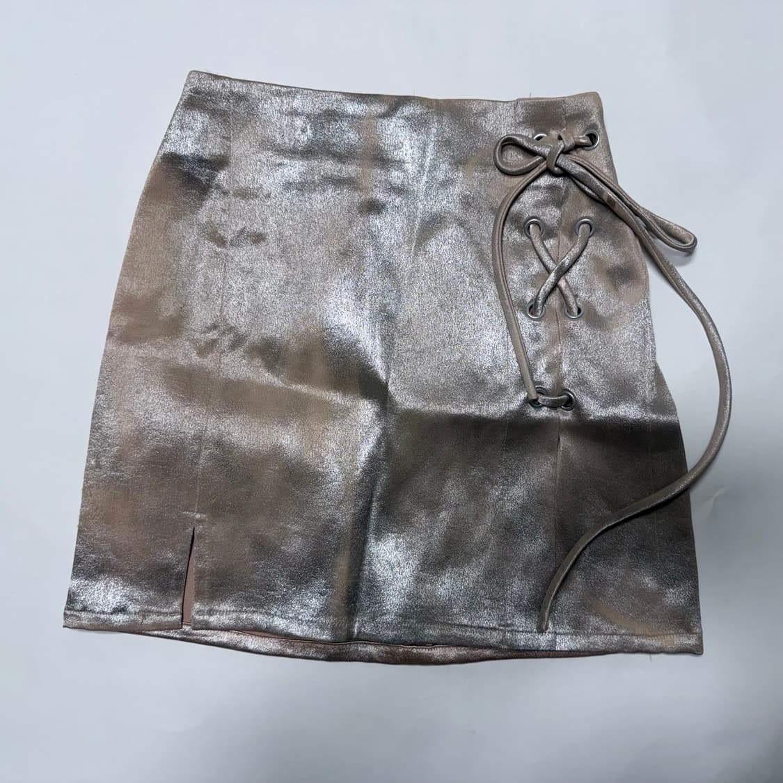 실버 스프레이 누디 핑크 스커트 상품이미지1