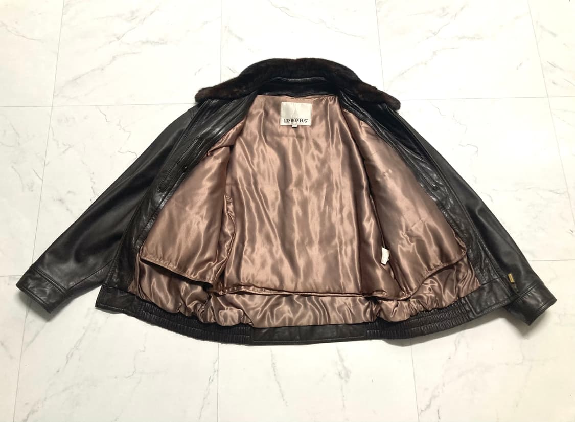 00s 런던포그 구스 내피 양가죽 봄버 자켓 105 상품이미지3