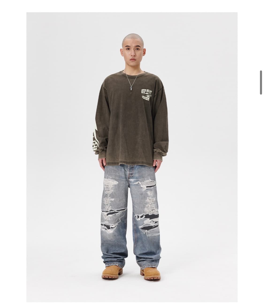 마하그리드 ALLOVER VINTAGE PRINT DENIM PANT  상품이미지4