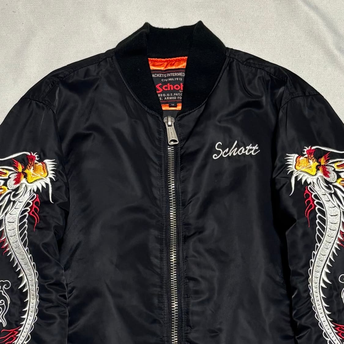 M 쇼트 X 앤더슨벨 드래곤 자수 ma-1 스카쟌 봄버 자켓 상품이미지1