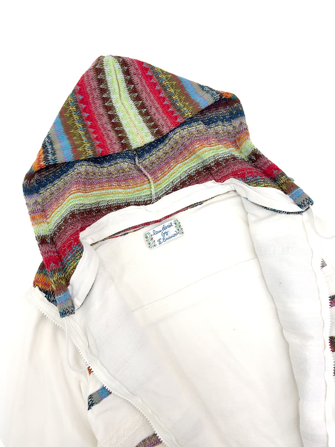 Vintage  Knit Panel Zip Hoodie 상품이미지6