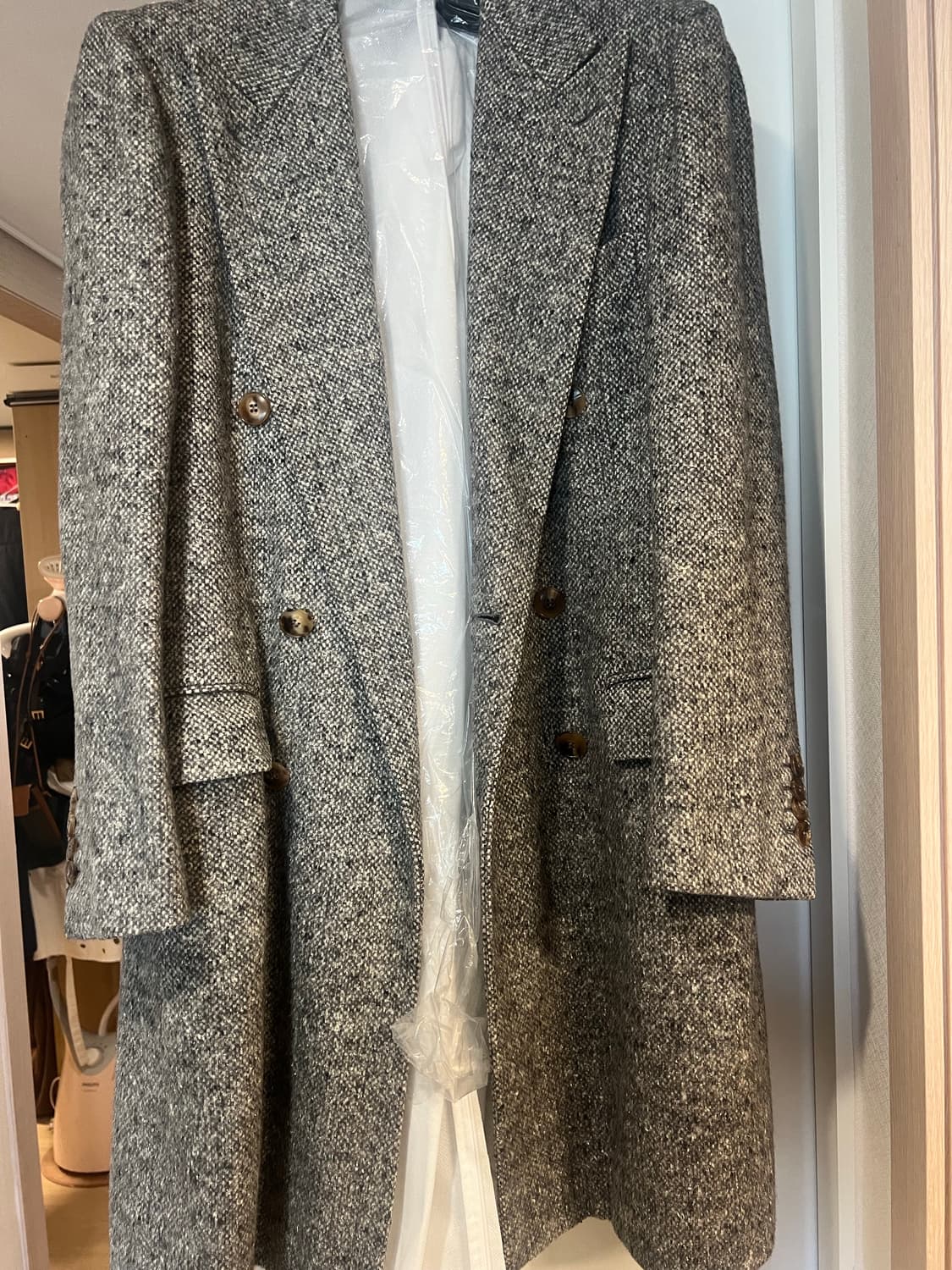 에스타도 Sartoria Vanni 헤링본 더블 코트 상품이미지2