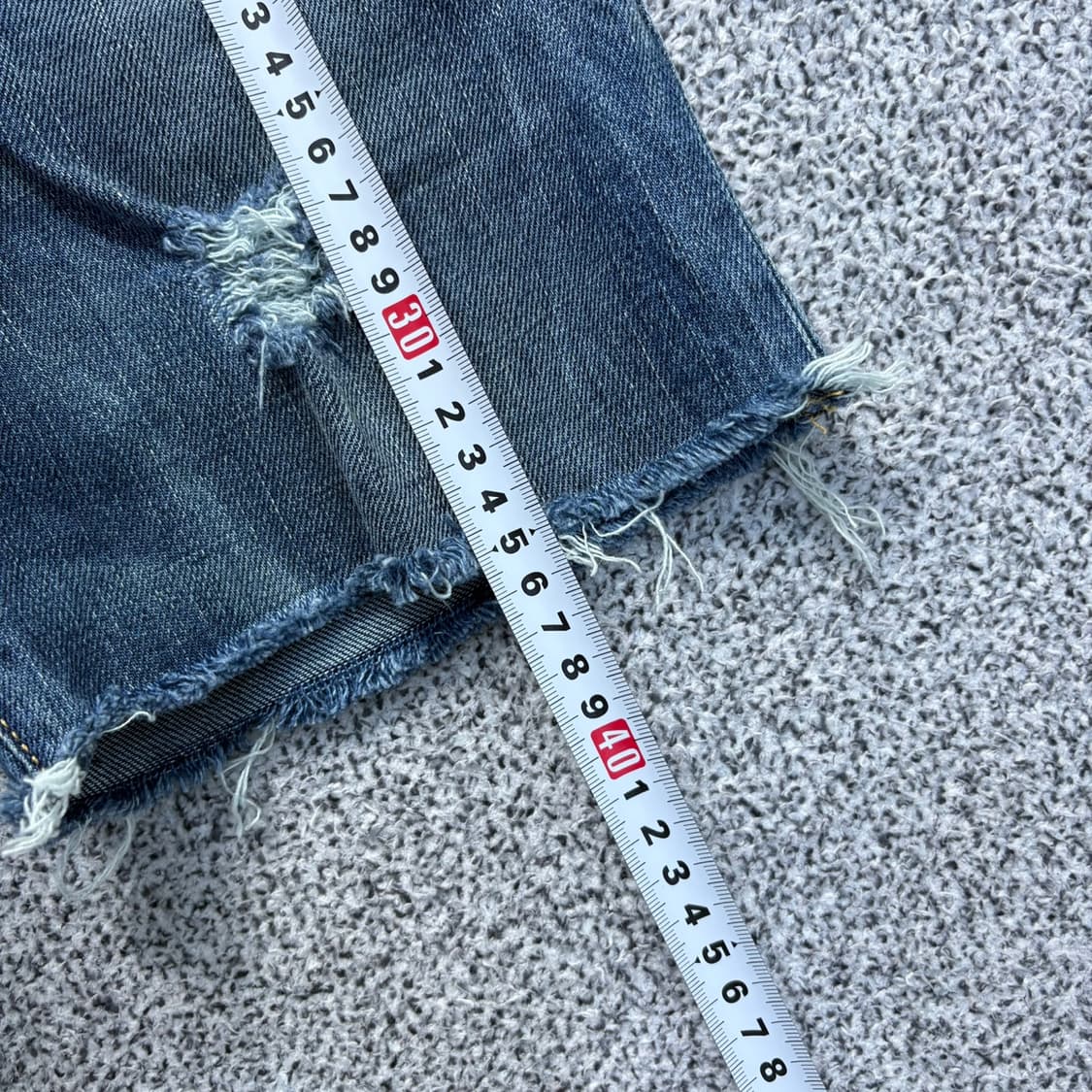 25 디젤 워싱 데님 청 반바지 0414J 상품이미지8