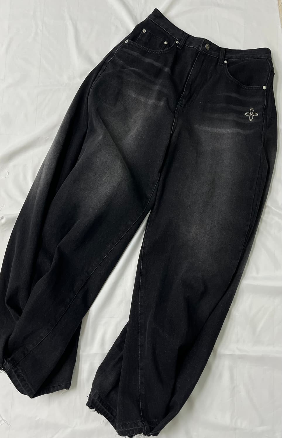 M) SURGERY 블랙 더블 폴딩 배기진 상품이미지2