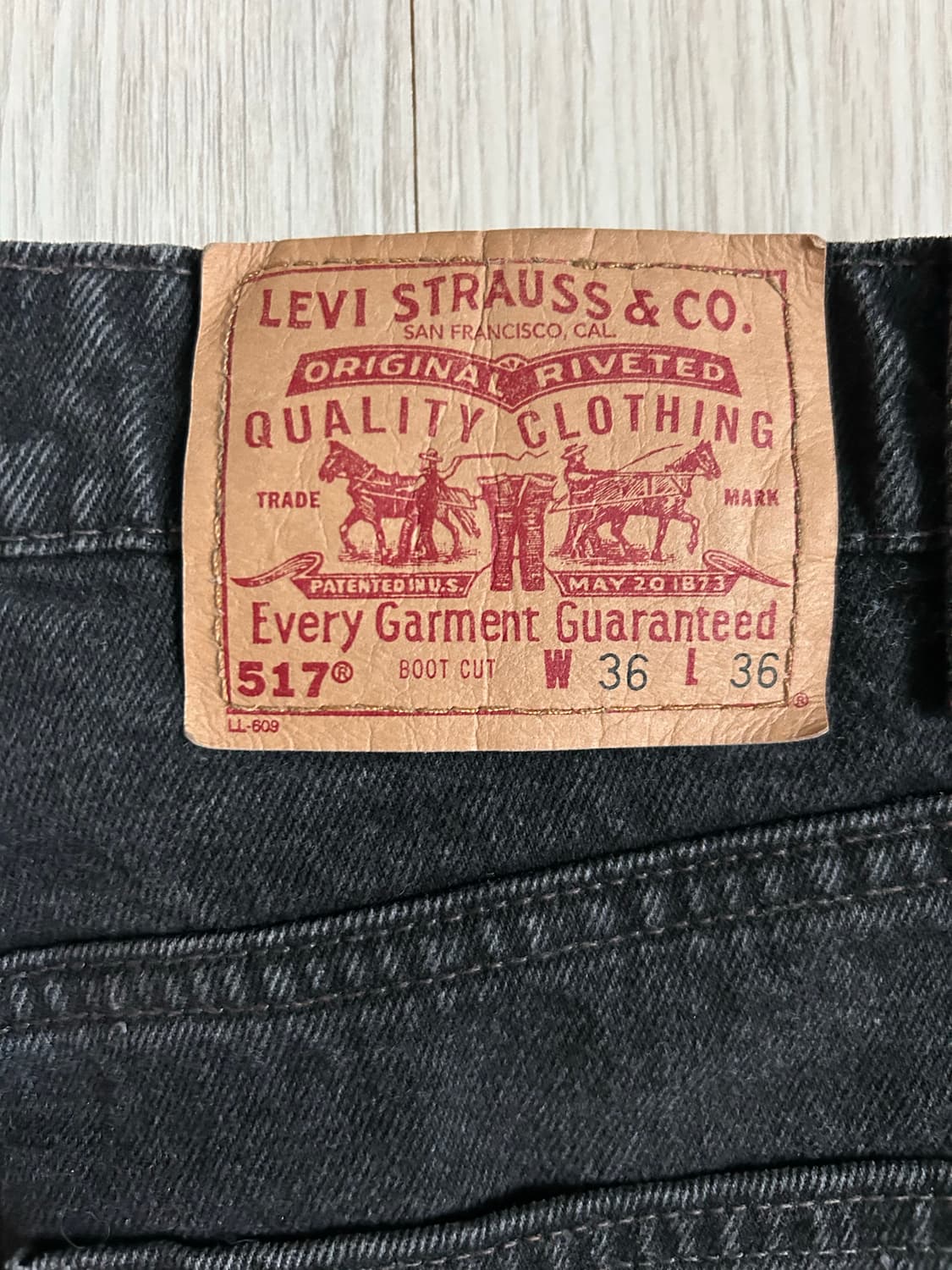 빈티지 리바이스 517 90s 흑청 usa 상품이미지7