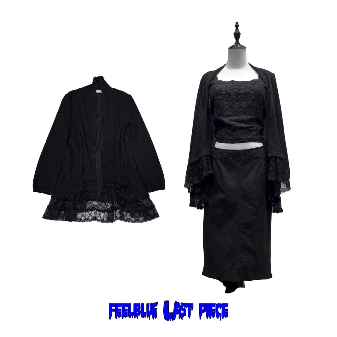 Axes Femme Lace Hem Knit Cardigan 상품이미지6
