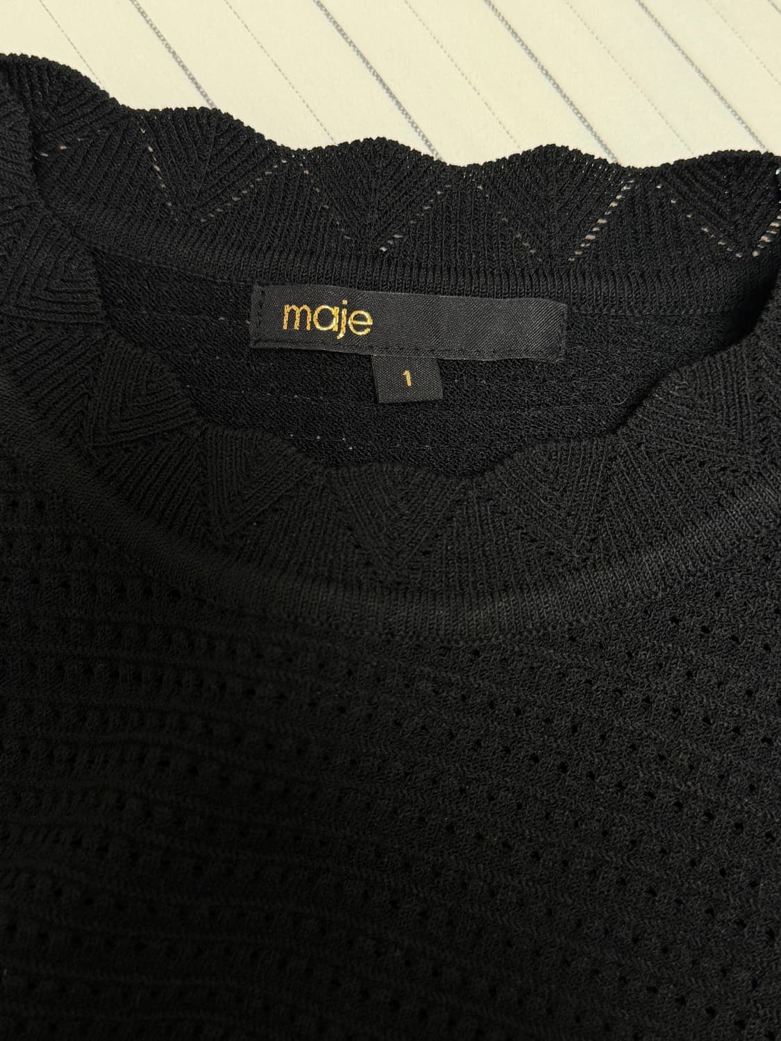 마쥬 스캘럽 하프슬리브 니트 탑  상품이미지4