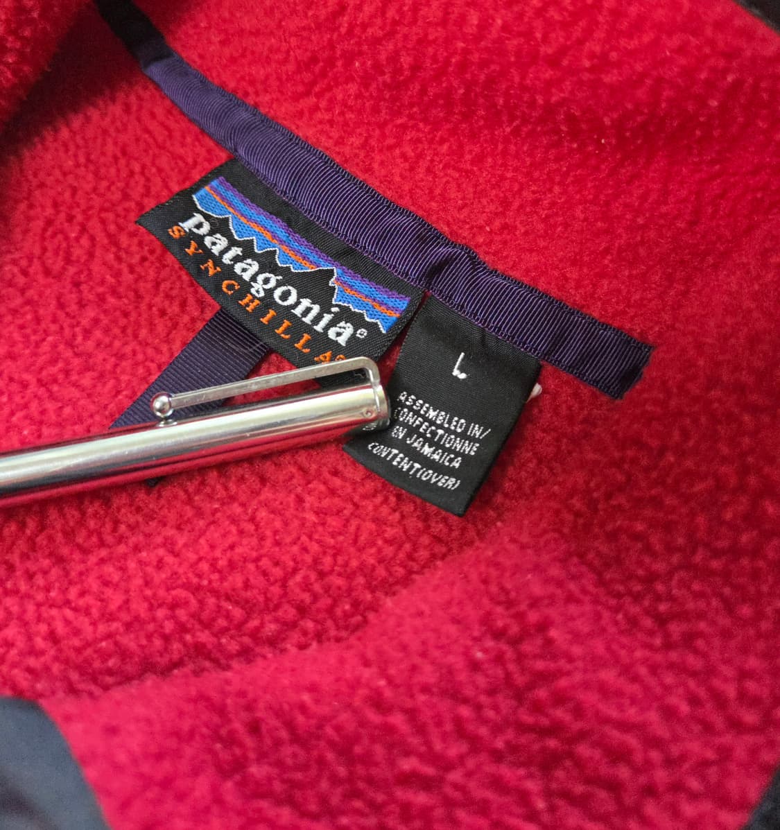 (L)파타고니아 90s Jamaica 레드 신칠라 플리스 상품이미지4