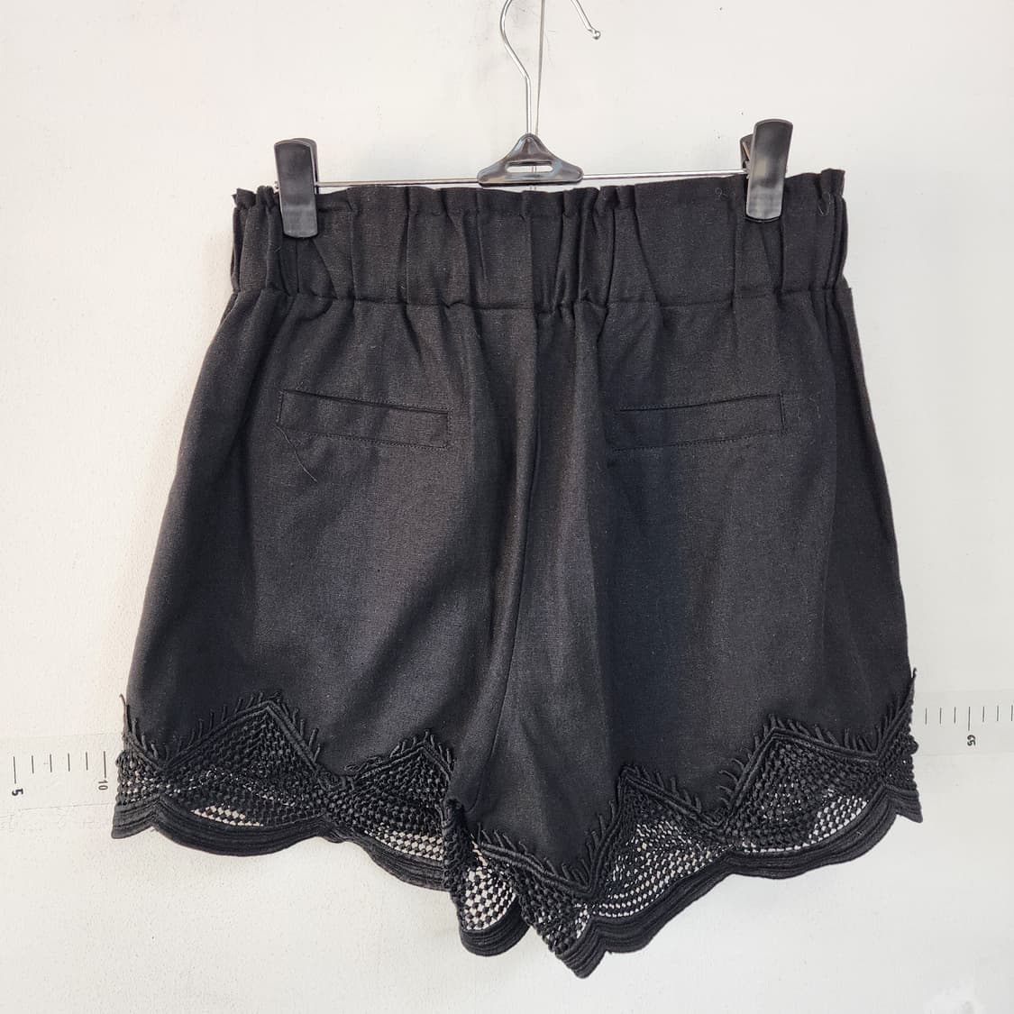 더더px 레이스 블랙 반바지 상품이미지3