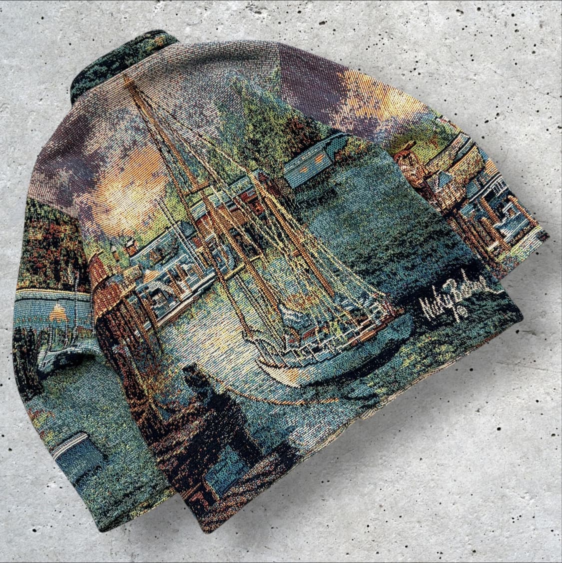 [M] 8-90s SUGERSTREET 빈티지 태피스트리 자켓 C723 상품이미지2