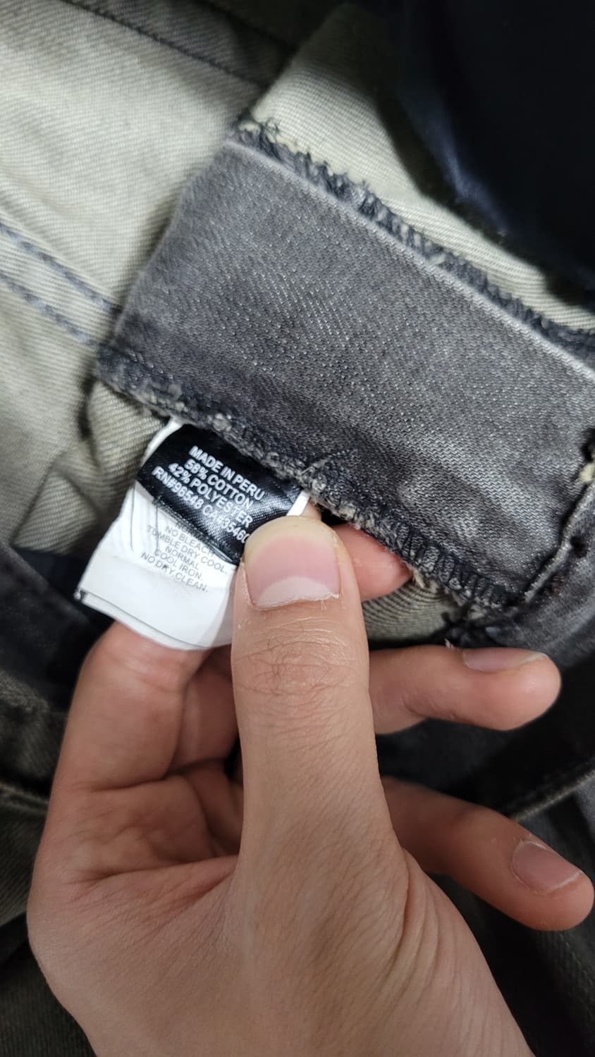 Oakley 회색 워싱 데미지 데님 팬츠 상품이미지6