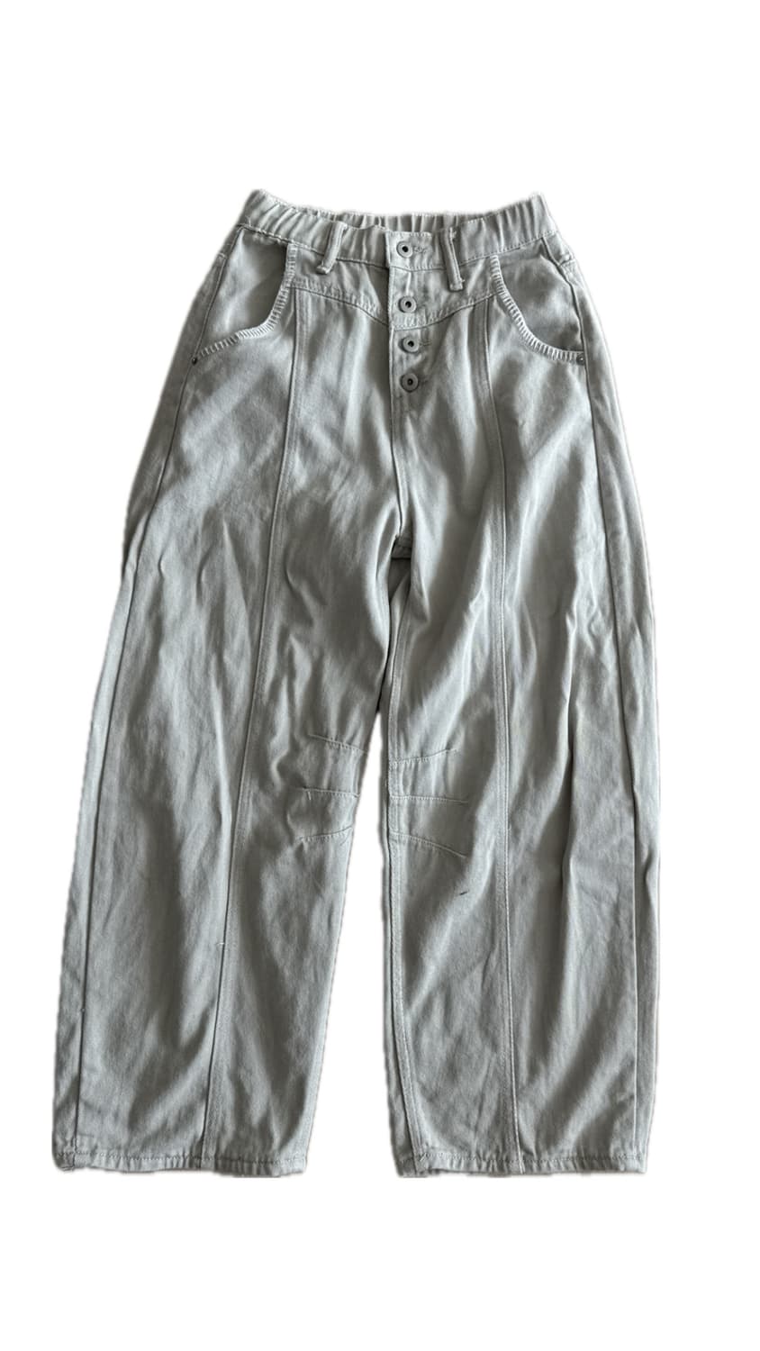 button 아이보리 데님 팬츠 바지 상품이미지1