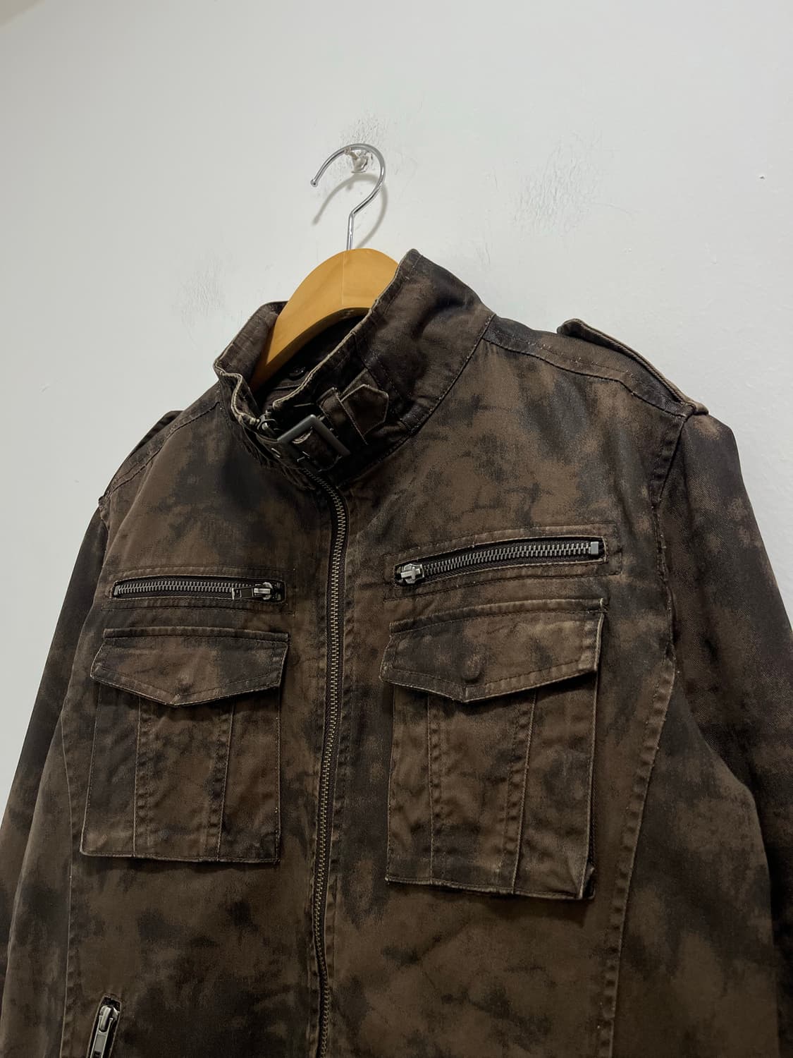 일본 빈티지 락펑크 타이다이 넥버클 집업 자켓  상품이미지3